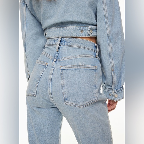 AGOLDE High Rise Stovetop Straight Leg Jeans in Destination Light Wash Size 29 - Picture 3 of 15